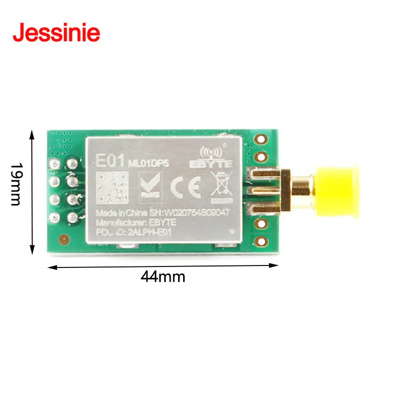 E01-2G4M27D E01-ML01DP5 nRF24L01P nRF24L01 PA LNA Longo Alcance 2.4GHz SPI DIP IoT Wifi Módulo Sem Fio Cabo Pin