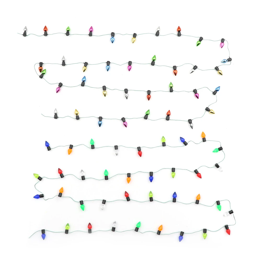 ملحقات أثاث صغيرة أضواء سلسة ملحقات دمية سلسلة 0.5 متر من أضواء وهمية 1/12 مقياس دمية مصغرة 7 أنماط