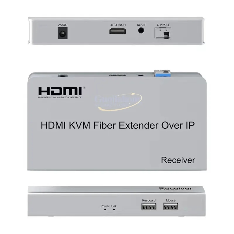 

Fiber KVM Extender 20km IP network extender with USB keyboard and mouse