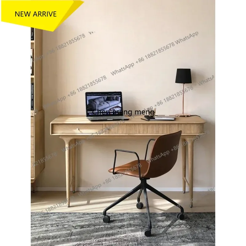 A178  Nordic Solid Wood Office Desk French Retro Medieval Home Writing Desk Designer Workbench Computer Mesa Office Furniture