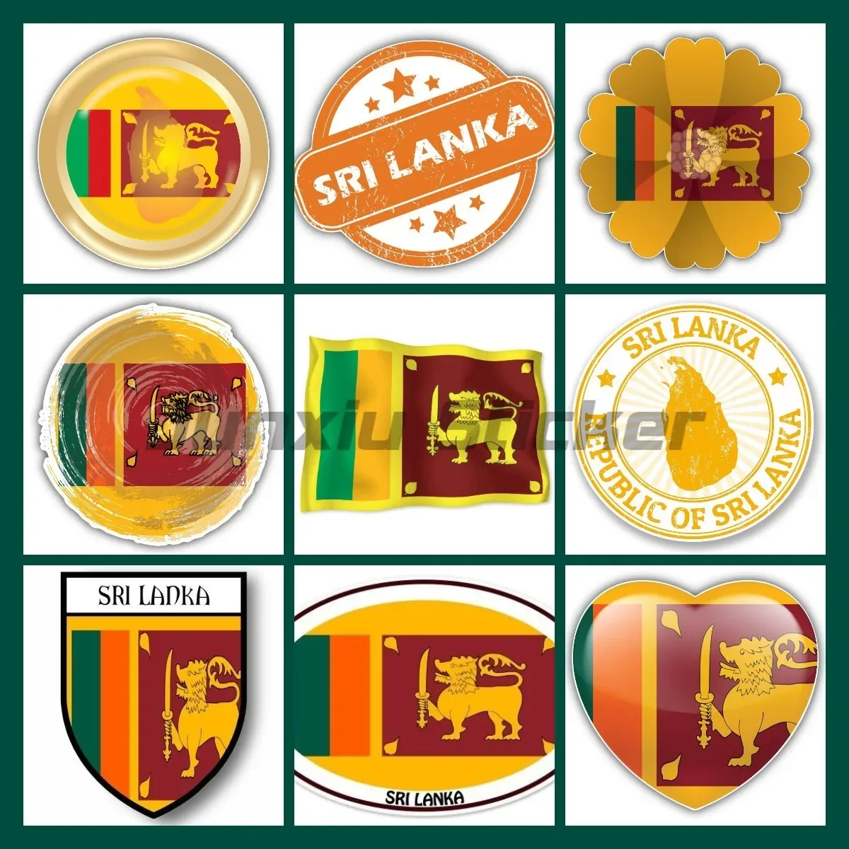 

Personalized Funny Sri Lanka Laptop Door Bumper Car Motorcycle Racing Sticker Waterproof Decal Bike Moto Stickers Customizable