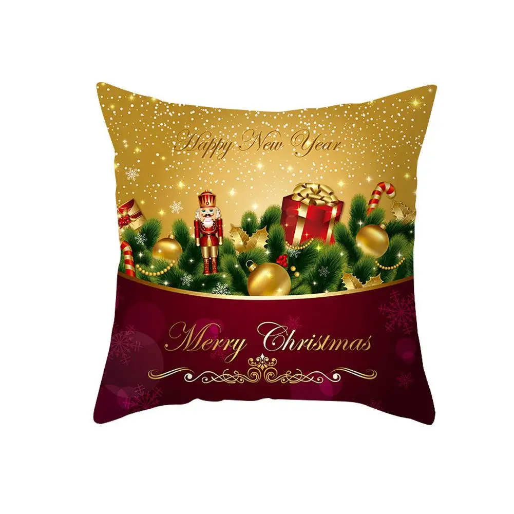 Sarung bantal Natal 45cm 2024 dekorasi Natal untuk ornamen rumah dekorasi Natal Tahun Baru dekorasi Natal 2023 Noe M5U5