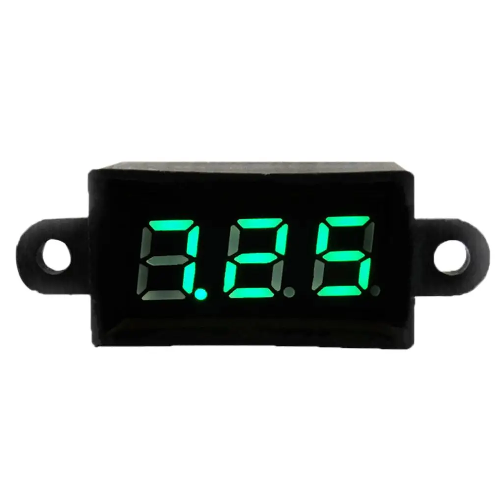 Wasserdicht 0,28" DC 3,5-30V Mini Digital LED Voltmeter Messgerät Auto Grün