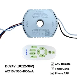 AC110V GoMieoo LED Intelligent Power work with 8C7Bx2 LED strip 22-30V 900-3200mA APP Remote adjust colors dimming