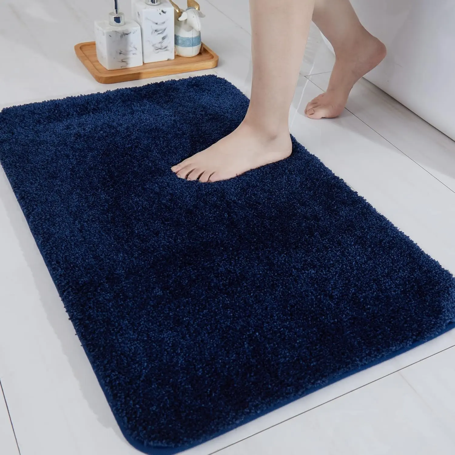 

Bath Rugs for Bathroom Extra Thick- Anti-Slip Bath Mats Soft Plush Yarn Shaggy 100% Strong Mirco Polyeste Mat Living Ro