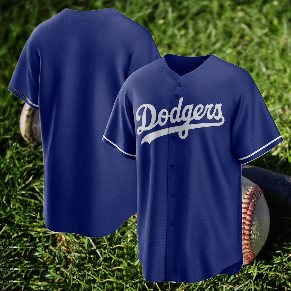 Los Angeles Dodgers baseball team uniform 24-25 3D printing sports training men's sports clothes refreshing and breathable