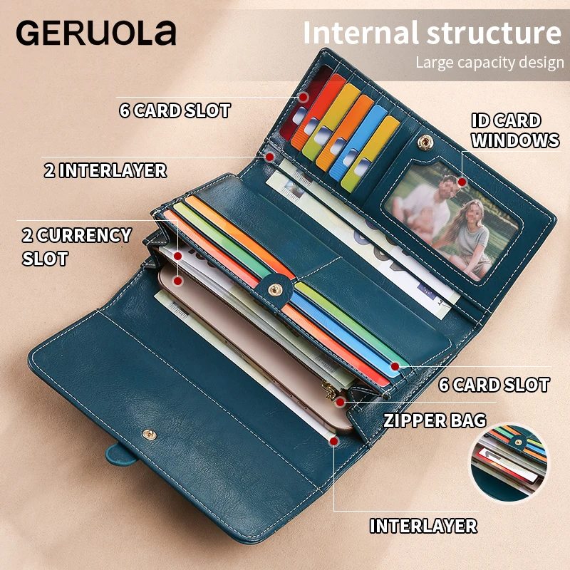 RFID Anti-Theft Brush New Three Fold Multi Fold Genuine Leather Cowhide Wallet Multifunctional Anti Tamper Magnetic Card Bag Sho
