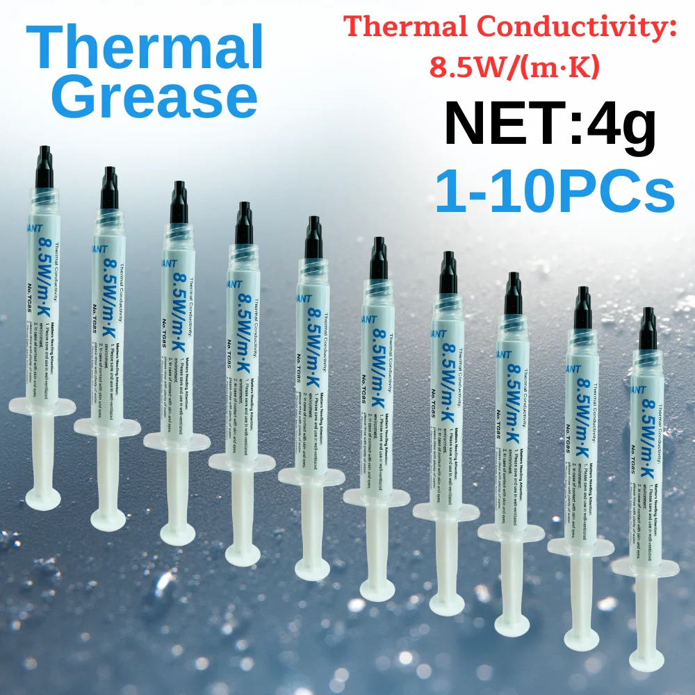 Thermal Paste Processor 4g 8.5W/m.K for CPU GPU Printer HeatSink Cooling Cooler Thermal Grease Compound Silicone