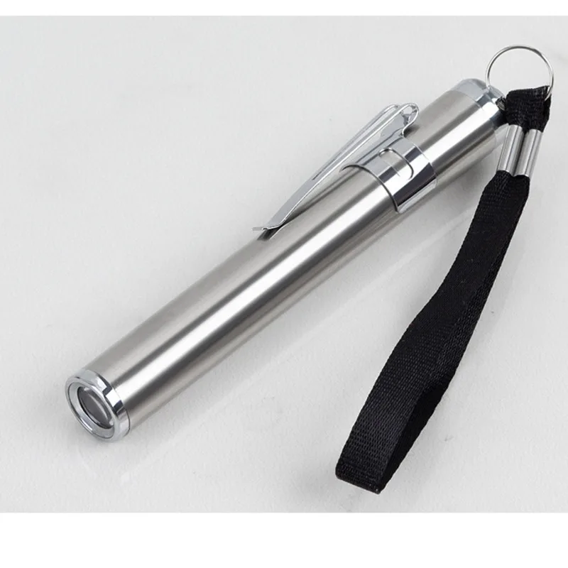 20 adet Mini beyaz işık kalem klip ile kuru pil No.7 Oral muayene için, hemşire doktor, klinik tıbbi el feneri