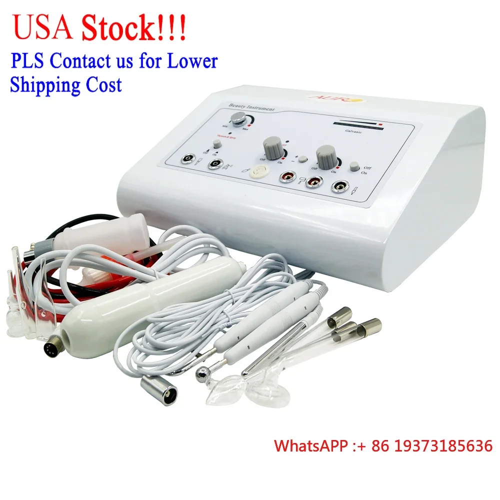 AU-303A Beauty Spa Devices Skin Rejuvenation Galvanic Current 4 in 1 Galvanic Vacuum Spray High Frequency Beauty Equipment