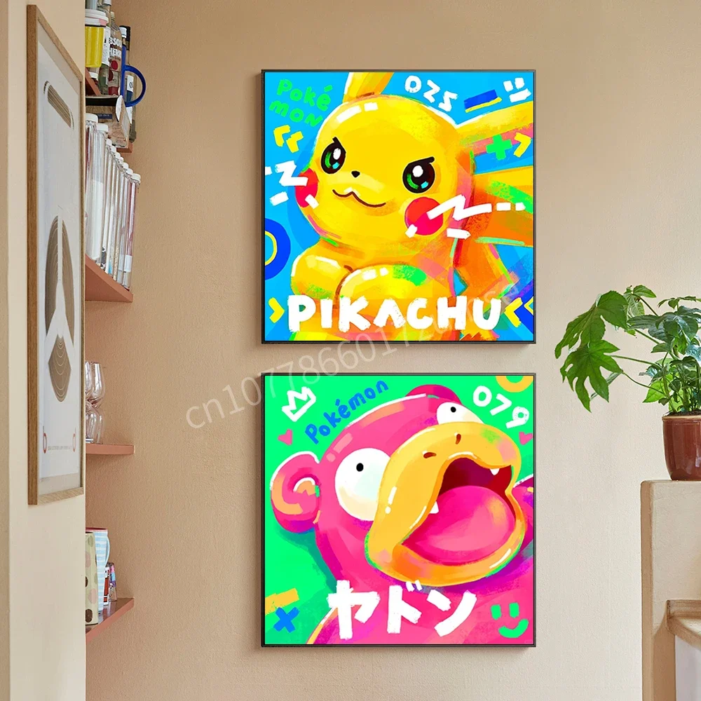 Anime Canvas Painting Pokemon Eevee Picture Print Wall Children's Bedroom Decor Room Home Poster Hanging Gifts Pokmon Poster