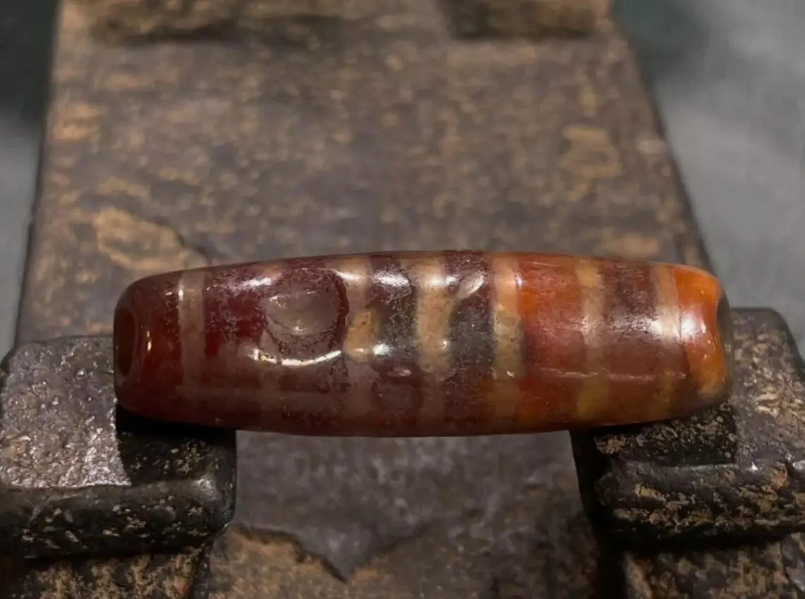 Tibetan Nepalese Himalayan Ancient agate Old Dzi Talisman eye Beads Amulet