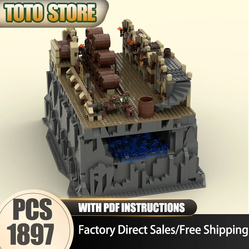 Rings Movie Moc Building Blocks The Barrel Escape Part 1 Model Technology Brick DIY Assembly Construction Toy Holiday Gifts