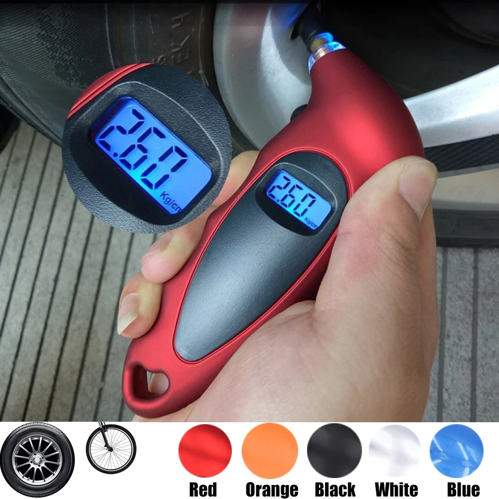 Car Tire Pressure Gauge Digital Monitor High Precision Tire Pressure Monitoring Tester Guage Car Tyre Air Pressure Meter Gauge