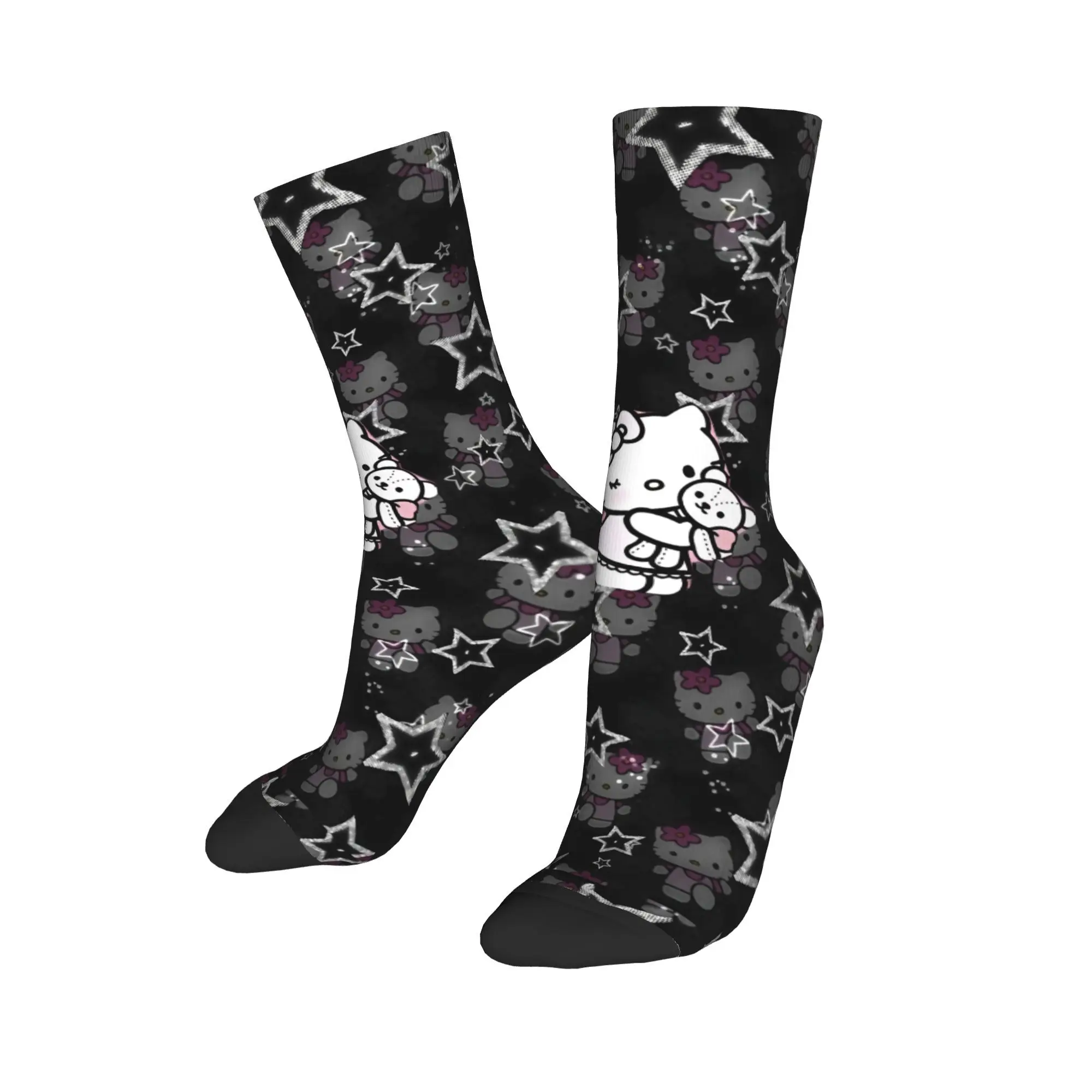 جوارب ستار دودل هالو كيتي جوارب جرافيك مضادة للعرق جوارب رجالية قابلة للتنفس للخريف جوارب هاراجوكو لركوب الدراجات #3