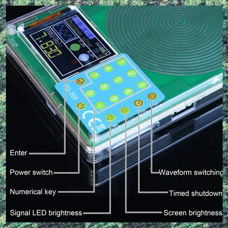 SCLS Function Signal Generator 0.001Hz-200Khz Signal Generator 1.8-Inch TFT Display Sine+Square+Triangle+Sawtooth Waveform