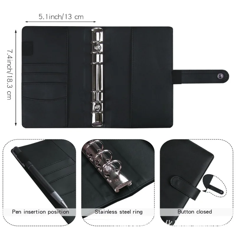 Imagem -04 - Laser Notebook com Binder Bolso e Etiqueta Ring Binder Plano Pessoal Capa Dinheiro Orçamento Planejador Planejador 2023 Novo a6