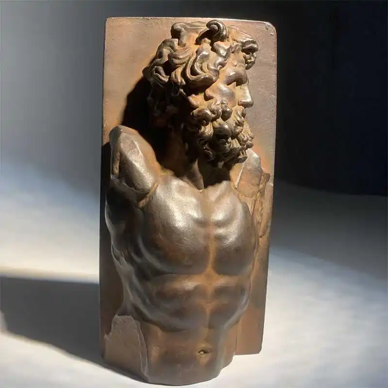European Ancient Roman Vintage Sculpture Cretios Museum Replica Bust Home Decorative Art Ornament