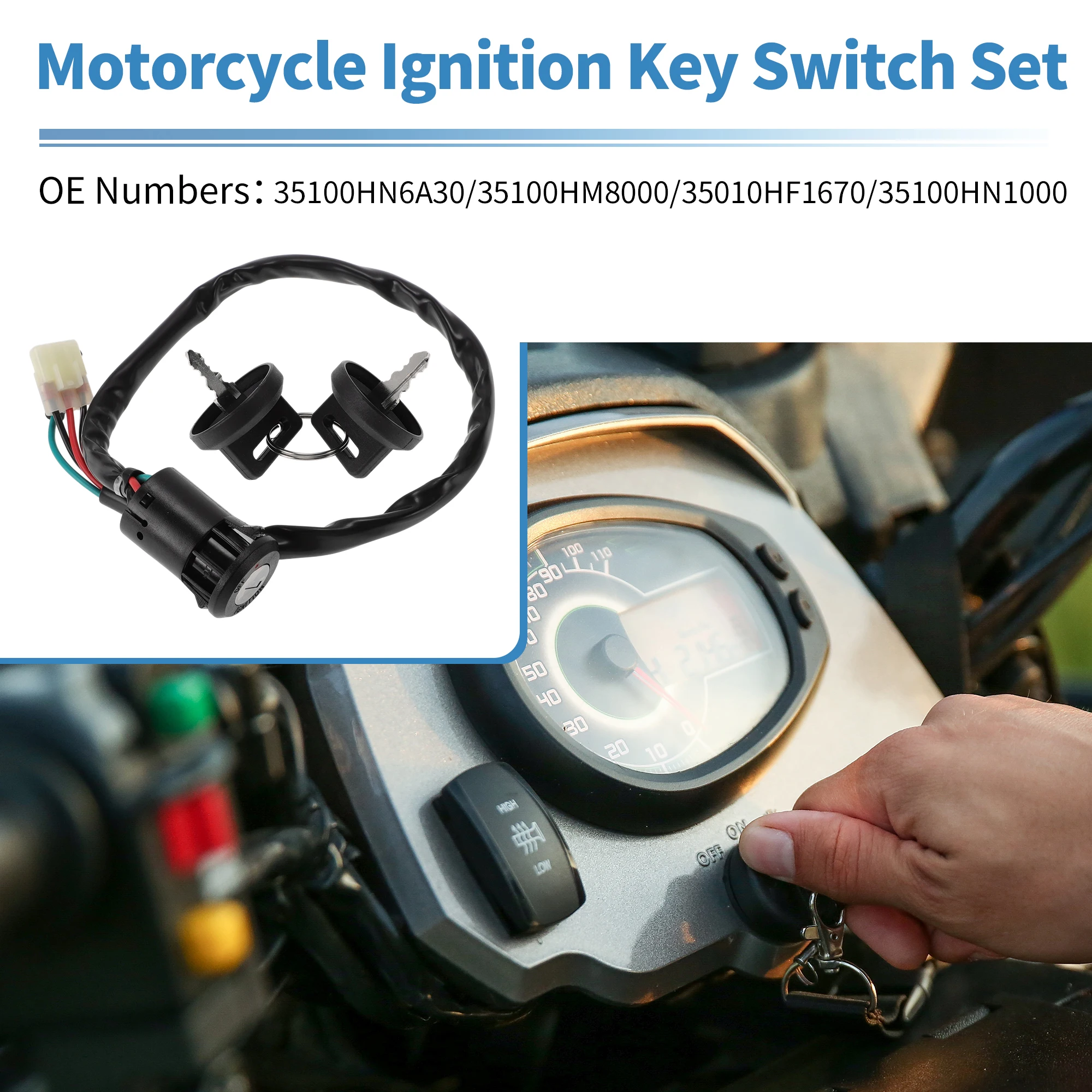 

Ключ зажигания UXCELL No 35100HN6A30/35100HM8000 для Honda Trx200 Fourtrax 1991