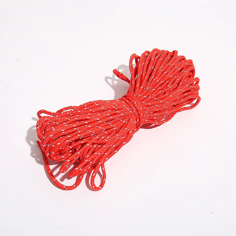20m 3mm Reflektierendes Paracord Zeltseil Camping Markisenleine Abspannleine – Detail 2