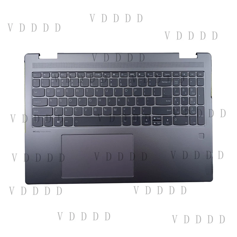 TR For Lenovo Yoga 7 16IAP7 Palmrest w/ Backlit Keyboard Touchpad 5CB1J01825 Grey