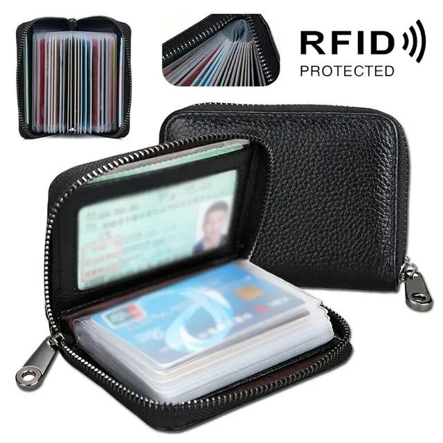 Wizytownik na karty biznesowe portfel męski karta bankowa/dowód osobisty/etui na karty kredytowe 22 bity portfel na karty blokowanie RFID chroni etui portmonetka