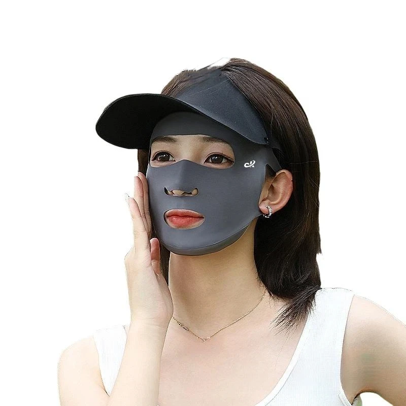 

Солнцезащитная маска для активного отдыха на открытом воздухе, из ледяного шелка, с защитой от ультрафиолета, летняя, для гольфа и велоспорта, дышащая, тонкая, спортивная маска