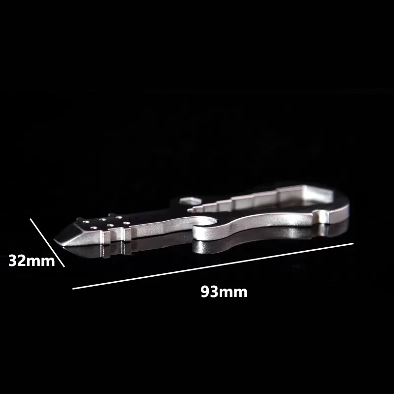 Outdoor Portable EDC Titanium Alloy Mini Guitar Multifunctional Bottle Opener Emergency Pry Bar Tool