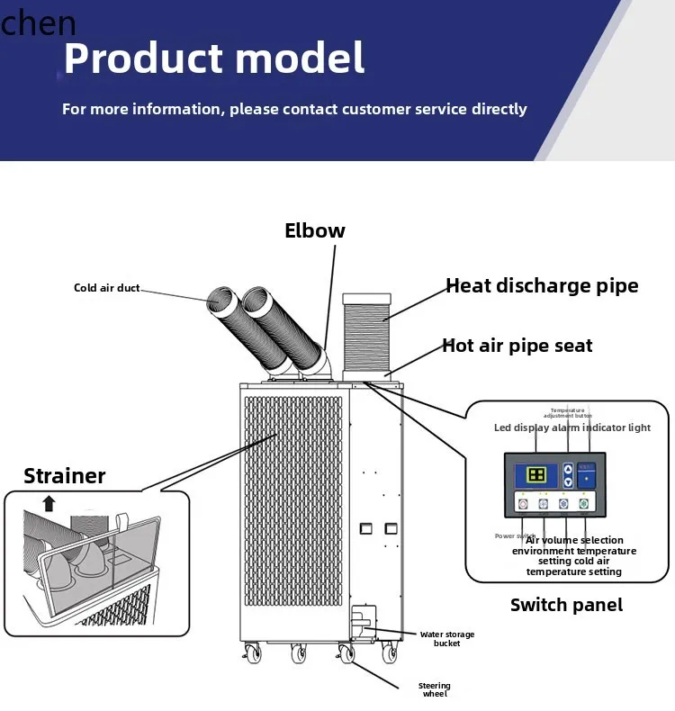 Climatizzatore industriale ZML condizionatore mobile con raffreddamento singolo apparecchiature commerciali di raffreddamento verticale integrate