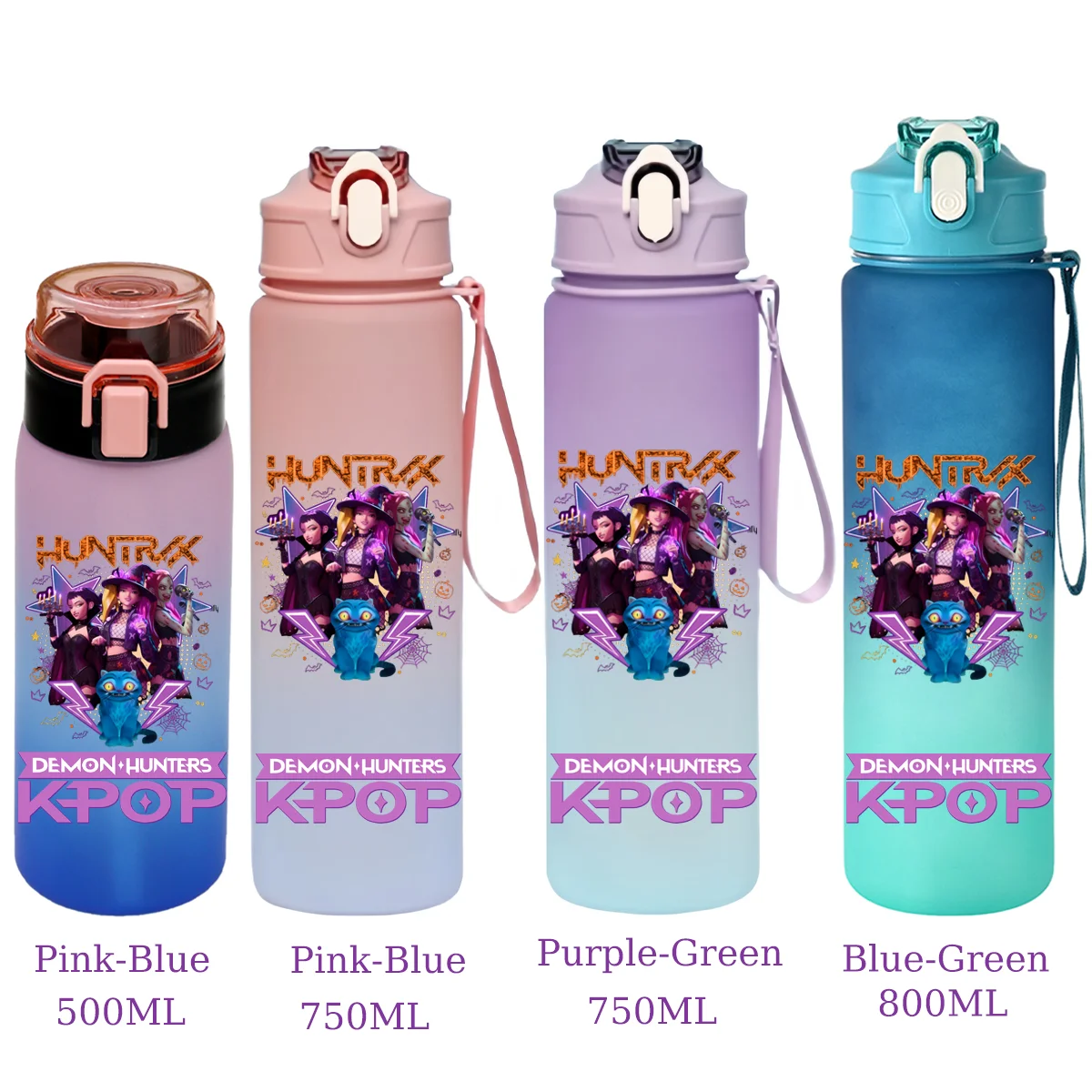 500/800 مللي زجاجة مياه رياضية مانعة للتسرب كوب بلاستك ملون في الهواء الطلق شاكر شرب زجاجة السفر المحمولة رياضة اللياقة البدنية أباريق الهدايا #3