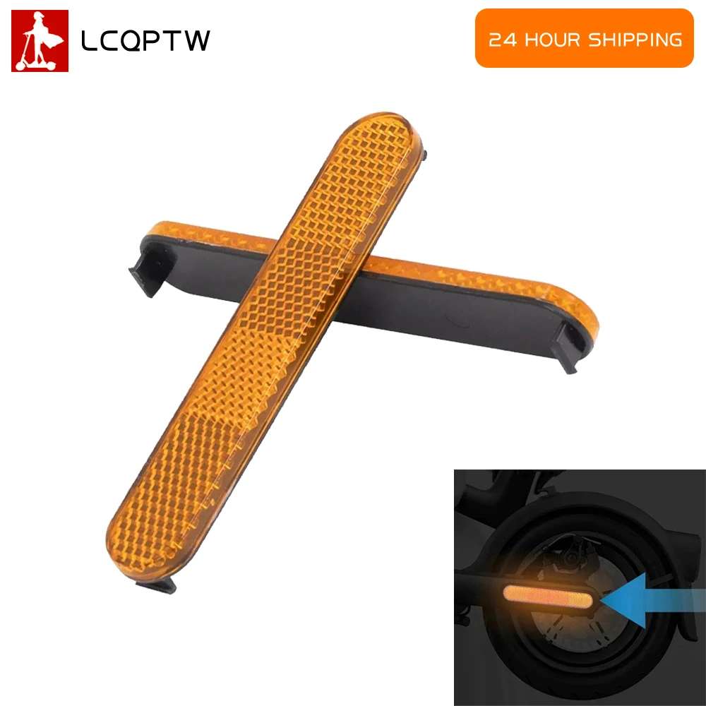 For Xiaomi 4 Pro Electric Scooter Rear Wheel Cover Reflective Strip Hub Protective Decoration Shell KickScooter Safety Reflector