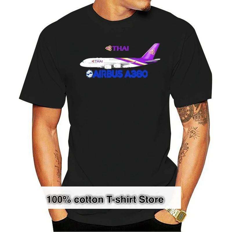 Illustration of Thai Airways Airbus A380 - White Version T shirt airbus a380 airbus a380 a380 airbus thai airways