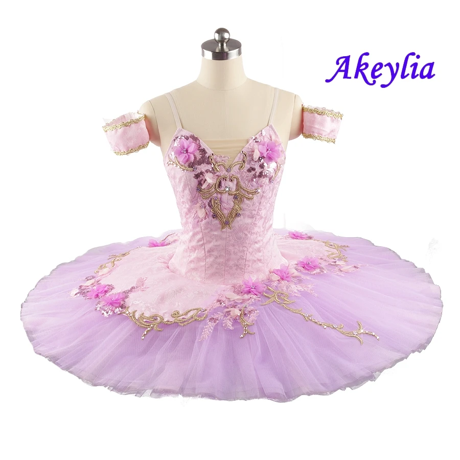 

Akeylia Pink purple Professional Ballet Tutu fairy Doll performance pancake Tutu Ballet Danseuse Classical Tutu For Adult JN0101