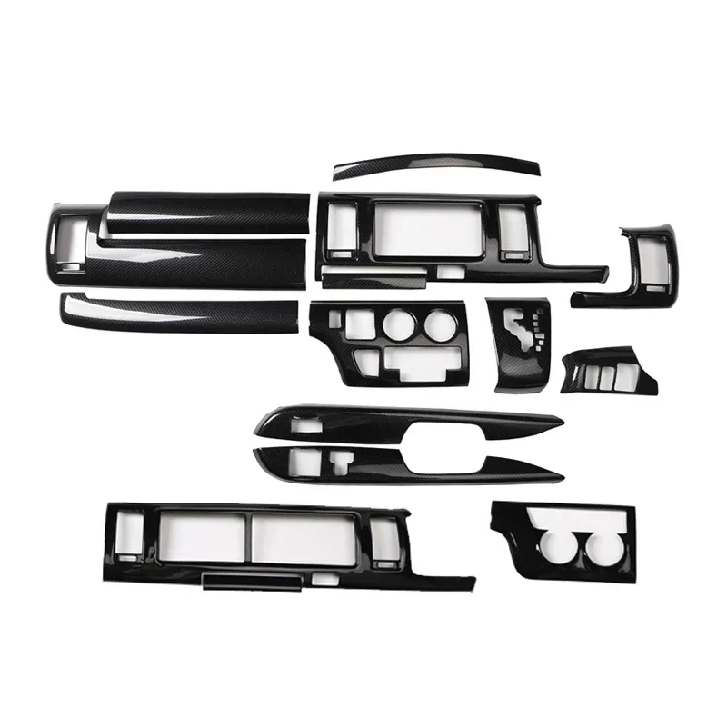 For Toyota HIACE 200 2005-2013 Right Hand Drive Plastic Carbon Fiber Style Decoration Accessories Interior Gear Trims Stickers