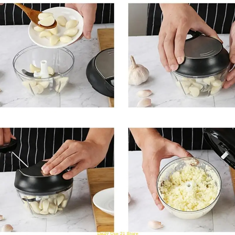 Universal Manual Chopper Hand Held Vegetable Fruit Onion Mincer Mixer Processor Grinder