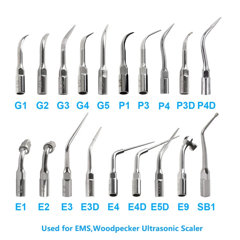 5PCS Dental Ultrasonic Scaler Tip Scaling Tip Periodontics Endodontics Fit EMS Woodpecker SATELEC DTE NSK