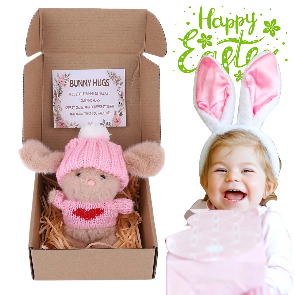 Mini Conejito de Peluche, Lindo Regalo de Pascua, Conejito de Peluche Suave, Muñeco de Conejito de Pascua, Regalos para Niñas, Niños y Bebés