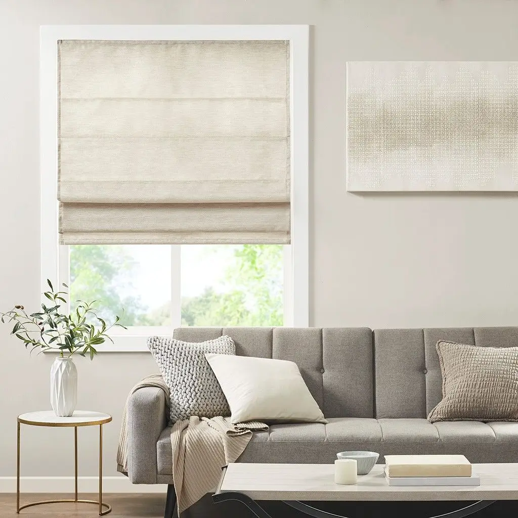 

Printed Faux Silk Room Darkening Cordless Roman Shade