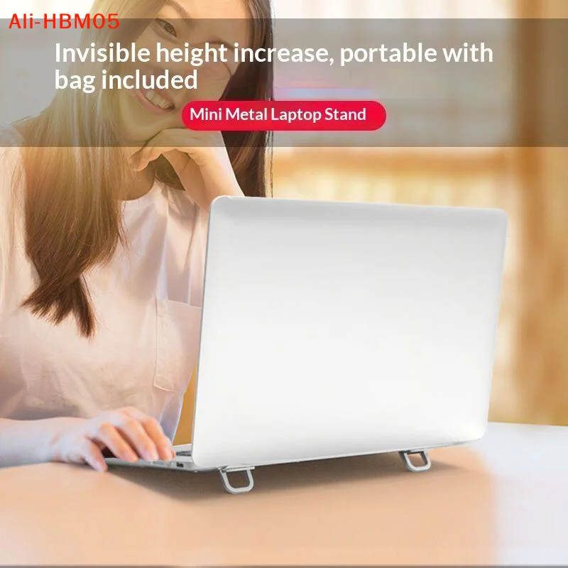 (HB05)2Pcs Laptop Stand Mini Portable Holder Foldable Nvisible Laptop Riser Bracket For Notebook Stand Cooling Holder