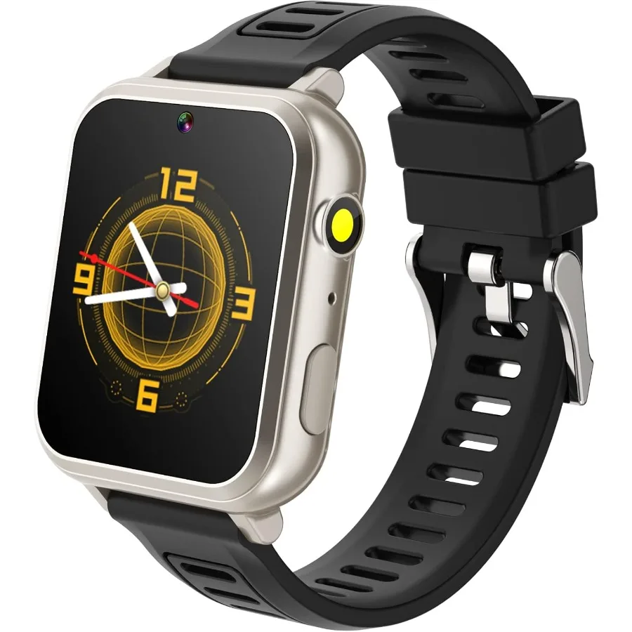 

Смарт-часы для мальчиков и девочек 612 с шагомером, аудиокнига, камера, музыкальный плеер, подарок на день рождения, Рождество, серебряная рамка, черный цвет