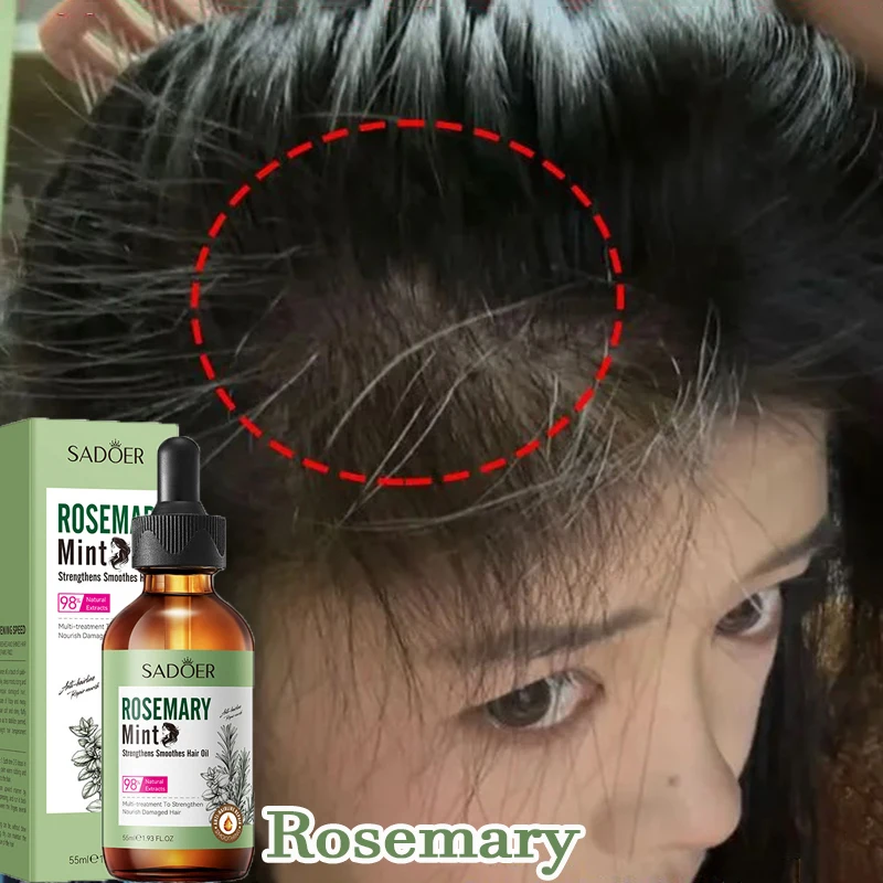 

Эфирное масло для роста волос с розмарином, лечение выпадения волос, мятная сыворотка для волос, питательная сыворотка для восстановления роста волос для мужчин и женщин