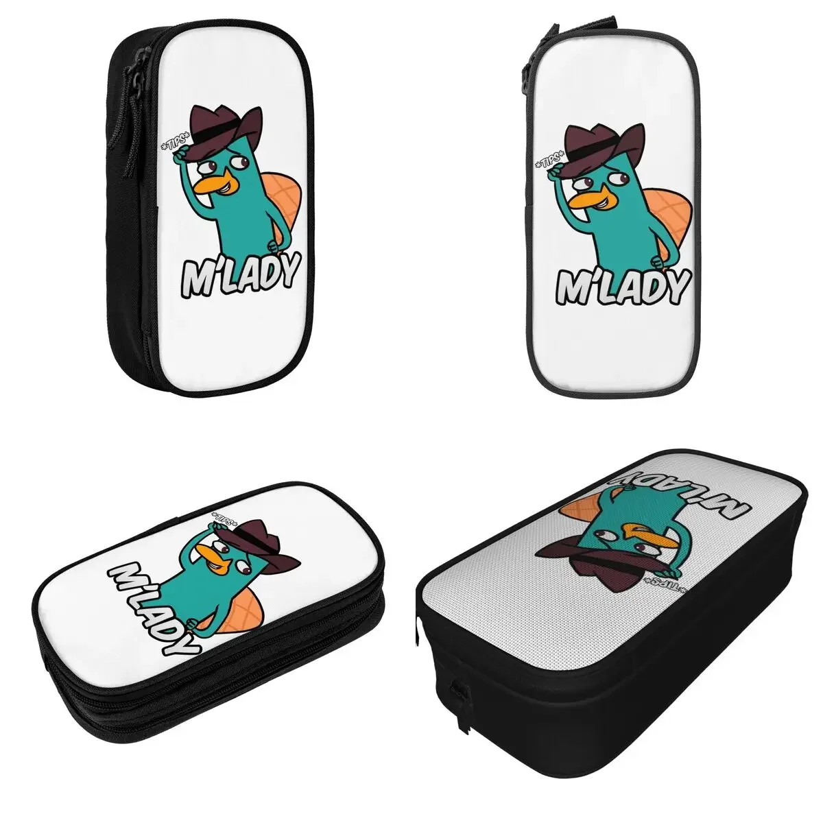 Perry The M'Lady Pencil Case New Pen Holder Bag Girl Boy Large Storage Office Cosmetic Pencilcases