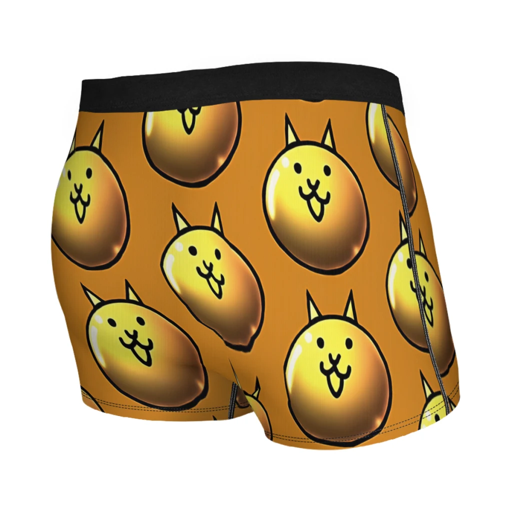 Golden Cat Battle Cat Underpants Breathbale Panties Man Underwear Print Shorts Boxer Briefs