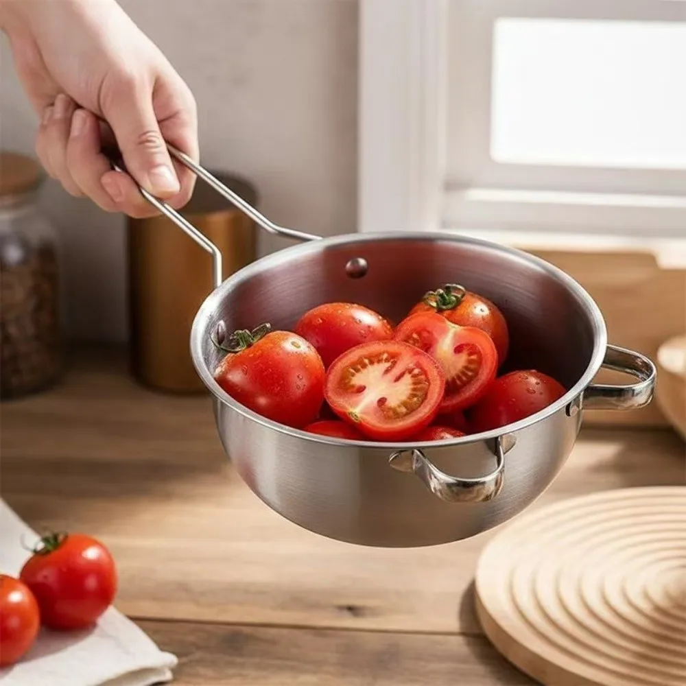 

Long Handle Stainless Steel Strainer Ultra-fine Mesh Efficient Strainer Basket Ergonomic Handle Hanging Soy Milk Filter