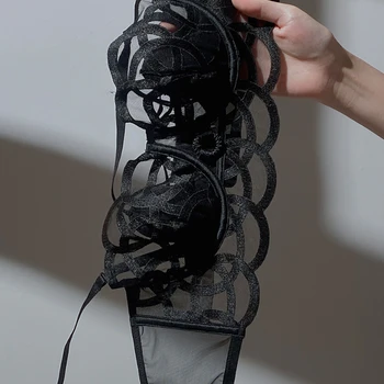 여성용 레이스 브라, 퓨어 스타일, 섹시한 블랙 브라, 무선 브라, 브리프 세트, 휴일 휴가 휴가 해변 Y2K 수영복 