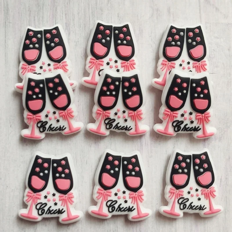 20pcs New Goblet Silicone Focal Beads BPA Free Baby Teething Chewable Toys DIY Pacifier Chain Jewelry Bracelet Making Accessory