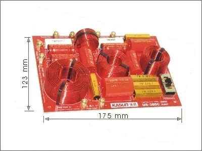 1 Pieces Kasun US-385C 3-Way Hi-Fi Series Speaker Audio Crossover Suggested Intersect Frequency Point 600Hz and 4650Hz