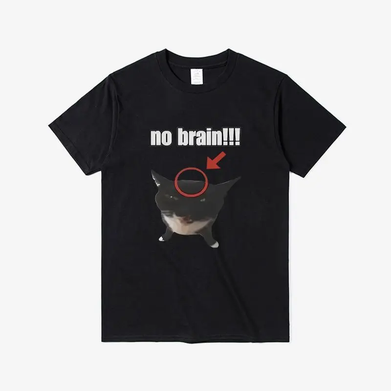 2026 Neues Personalisiertes Lustiges Katzen-Grafik-Print Hochwertiges Herren-Kurzarm-T-Shirt Locker Sitzend Atmungsaktiv
