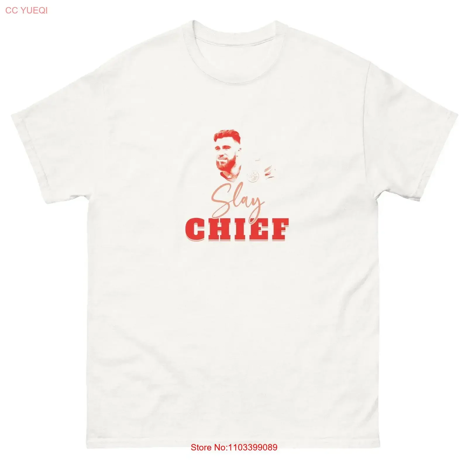Camiseta Slay Chief Travis Kelce vintage lavada elegante estirada moda homme cómoda Top para uso diario Unisex