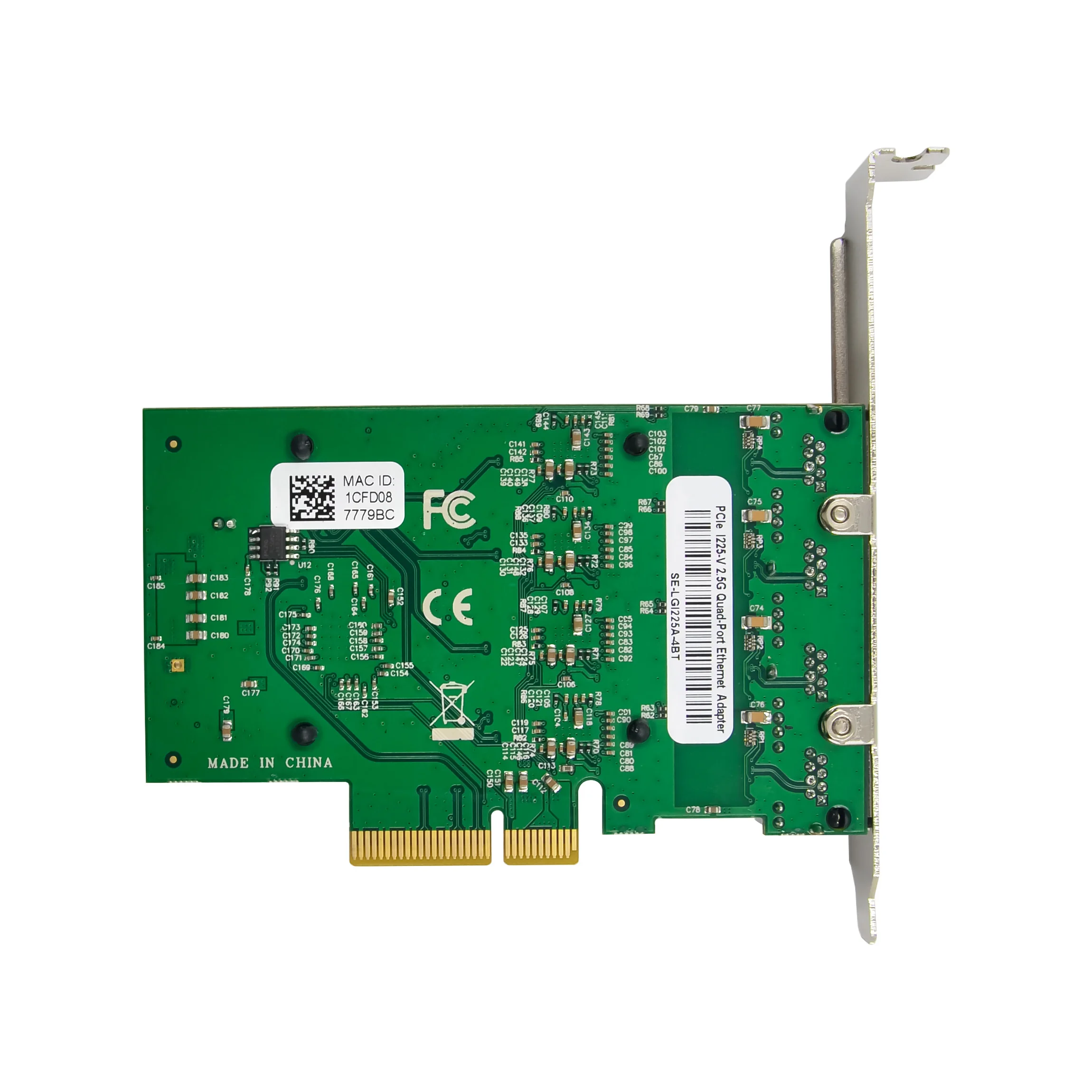 SUNWEIT ST7309 PCIe x4 I225-T4 Quad-1G RJ45 Machine Vision NIC v3.1 чипсет высокоскоростной сетевой кабель